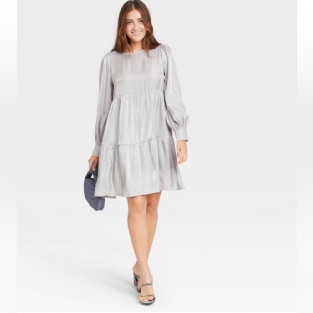 Metallic Silver dress - A New Day - small